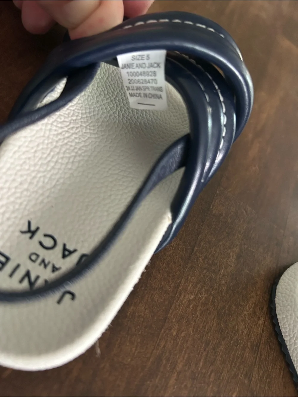 Janie and Jack Navy Blue Crisscross Toddler Sandals